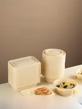 食品グレードのコーンスターチ製使い捨て弁当箱【電子レンジ対応】