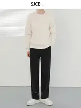 デザイン性のある厚手プルオーバーセーター【秋冬用・メンズ・フィット・ラウンドネック】