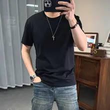 麻混短袖Tシャツ【シンプルデザイン・薄手・通気性・クルーネック】