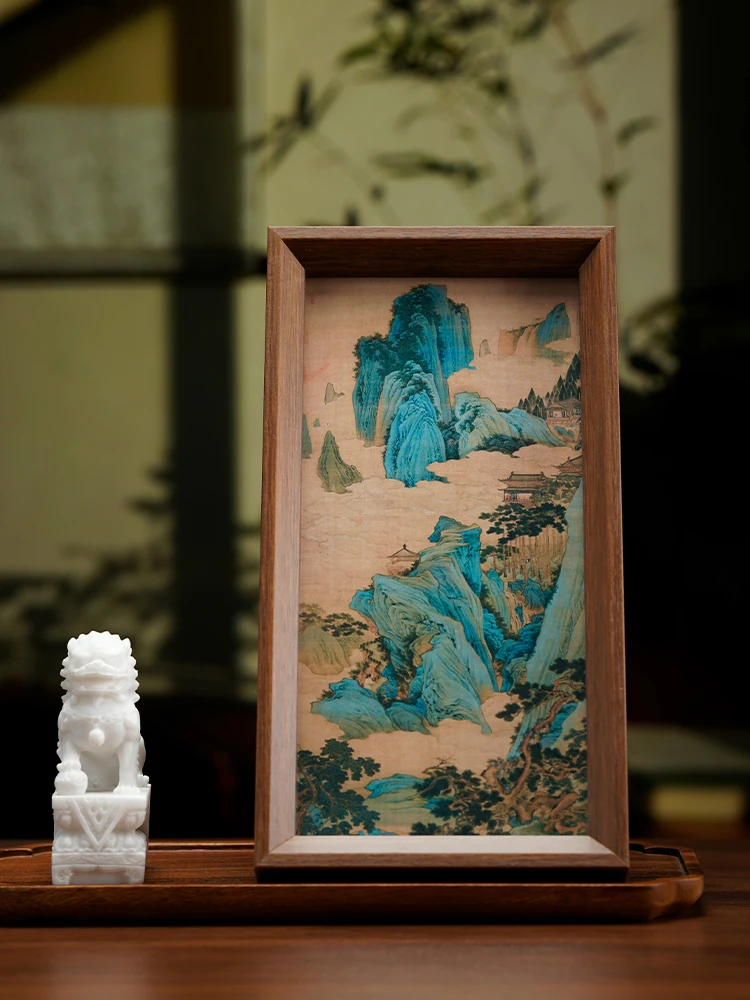 国風山水画新中式風景画 デスク装飾品：書斎に最適な芸術的空間設計を実現