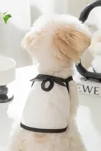 犬用 蝶結び付き シンプルな通気性サスペンダー服【夏用・薄手・抜毛防止】