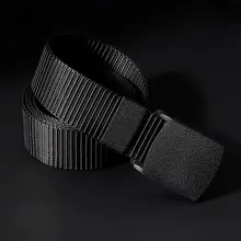 極上の柔らかさ！ナイロン製 男性用 軍訓用ベルト【プラスチックバックル・金属アレルギー対策・穴あけ不要】