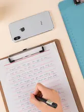 A4用書類クリップボード【透明なアクリル製・木製ボード・文房具・学生用・オフィス用品】