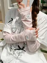 レースフリル日焼け防止アームカバー【夏用・ゆったり・通気性・UVカット・バイク用】