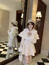 冬季用可愛いケープコート【ウール製・日系スタイル・アウター】