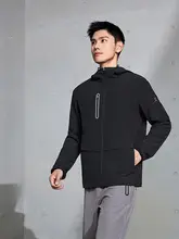 Xtep 秋季用フード付き防水ジャケット【男性用・アウトドア・登山・ハイキング対応】