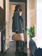 春用通勤スーツジャケット【韓国風・カジュアル・Aラインスカート・2ピース】（セットアップ対応）