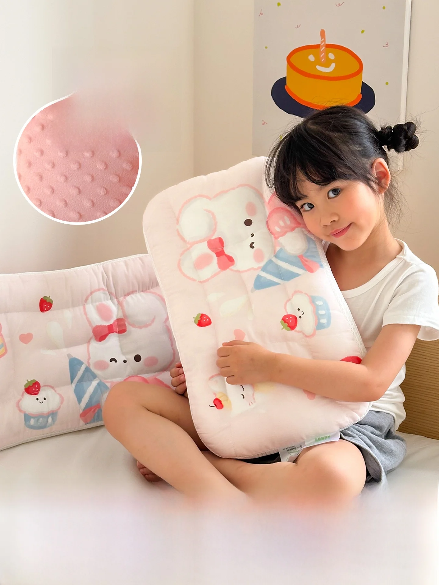 イヤイヤ期4歳の子に使えるおやすみサポートグッズ：子供用枕【豆豆枕芯・幼児用・お昼寝用・四季対応】