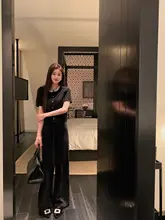 極上の柔らかさのモダンスタイルパンツ【ドロップウエスト・ストレートシルエット・レッグライン強調】