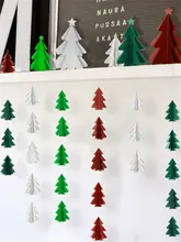 立体クリスマスツリー吊り下げ装飾【ウィンドウディスプレイ・壁面飾り】
