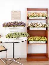 半米 実木製フェンスのドライフラワー風飾り花【部屋の装飾用・ナチュラルスタイル】