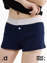 白色のBM風平角ショートパンツ【女性用・ゆったり・家庭用・安心設計・綿素材・夏用】