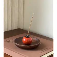 線香立て お香立て 陶器 天然木 チャイナテイスト ヴィンテージ おしゃれ 癒やし 家庭用 インテリア 香道