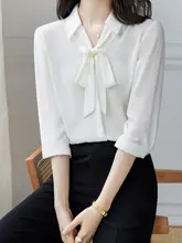 通勤用シフォンシャツ【薄手・OLスタイル・夏用】（セットアップ対応）