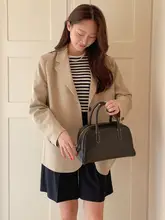 秋季レトロスタイルのスーツカラー長袖ジャケット【ゆったりデザイン・カジュアル対応】