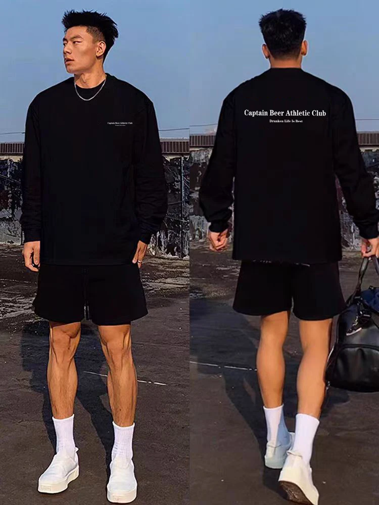 メンズトレーナーの着こなし術：コットン100%長袖Tシャツの実用性とシーン別活用法