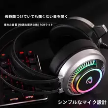 有線ゲーミングヘッドセット【ヘッドフォン・マイク付き・高音質】