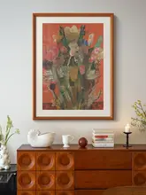 フランス風ヴィンテージアート 壁掛け花卉装飾画【リビング・ダイニング・寝室用】