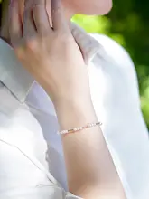 純天然AAAA級AKパール使用の18K金ブレスレット【ラウンドデザイン・オーロラのような美しさ・女性用】
