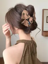 おしゃれなバタフライリボンヘアクリップ【後頭部用・髪量多め対応】