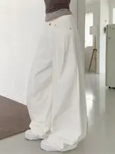 レトロな雰囲気のフィット高腰ワイドパンツ【プリーツデザイン】