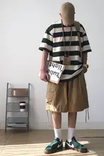 RICHMAN 夏用 メンズレトロストライプTシャツ【短袖・ゆったり・シティボーイスタイル】