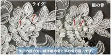 レースフラワーモチーフ飾りテープ【銀糸入り・手作りDIY用・ウェディングドレス・靴装飾】