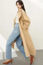 ハイウェストデニムパンツ【ストレート・薄手・秋用】（セットアップ対応）