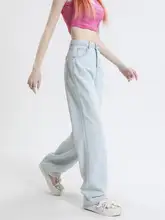 ライトカラーのワイドレッグデニムパンツ【高腰・フレア・ストレート】