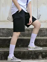 レディース ブラック工装ショートパンツ【夏用・五分丈・フィット・大きいサイズ】
