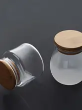 透明ガラス製ミニ茶葉缶【密閉式・家庭用・防湿】