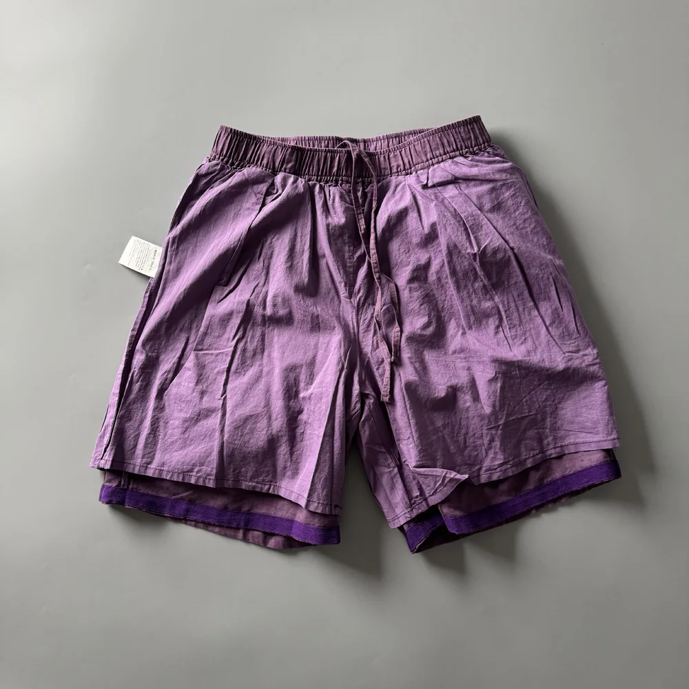 感あるコットンリネン夏用ショートパンツ：夏バーベキューに最適な通気性と涼感のパンツ
