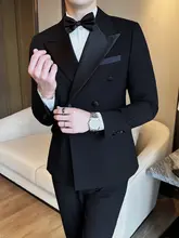 新郎用スーツ【フォーマル・ビジネスカジュアル・ダブルブレスト・モダンデザイン】（セットアップ対応）