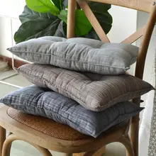 チェアクッション 座布団 厚手 北欧風 ヴィンテージ シンプル 無地 コットンリネン 畳 オフィス ダイニング 快適