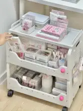 デスク下収納ラック【移動可能・重ねて使用可・文房具や本の整理に最適】