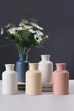 現代的なシンプルデザインの欧風陶器花瓶【インテリア装飾用】
