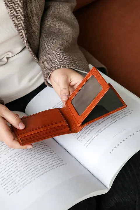 本革ヴィンテージカードホルダー薄型第一層牛革