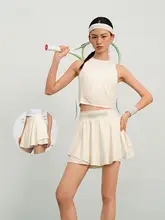 yottoy 夏用薄手速乾タイプの女性用テニススカート【防透け・スポーツ・フィットネス向け】