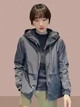 レディース 春秋用 ルーズフィット フード付きジャケット【カジュアル・アウター】