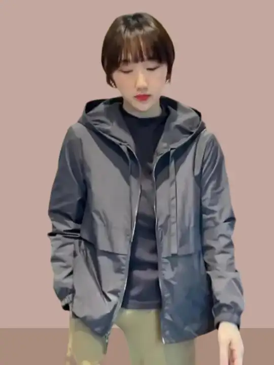 レディース 春秋用 ルーズフィット フード付きジャケット【カジュアル・アウター】