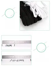 高品質 黒白 厚手ゴムバンド【DIY手作り用・伸縮性あり】
