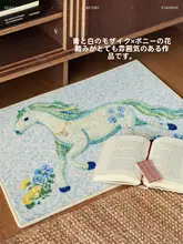 春野白駿の夢をテーマにした軽やかなデザインのラグ【リビング・キッ チン・ベッドサイド用】（セットアップ対応）