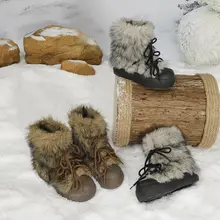 極上の柔らかさの大頭雪地靴【厚底・保温・女性用・ショートブーツ】