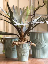 大型シダ植物の壁掛けディスプレイ【造花・熱帯風・吊り下げ用】