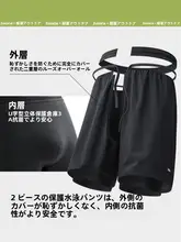 男性用水着【アウトドア・長袖・ショートパンツ・速乾・サーフィン・潜水用・防晒機能】（セットアップ対応）