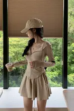 春のコーディネートにぴったり！小柄向けカジュアルなワンピース【学院風・スポーツスタイル・防寒対応】（セットアップ対応）
