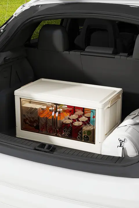 車載収納ボックス【折りたたみ式・アウトドア用・プラスチック製・キャンプ対応】