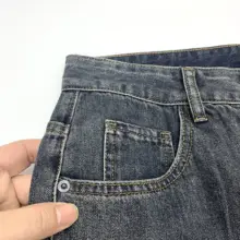 アメリカンレトロ水洗い加工デニムパンツ【ユニセックス・ルーズフィット・グレー】