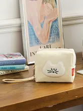 可愛い猫デザインの収納ポーチ【大容量・化粧品・デジタルカメラ用・持ち運び便利】