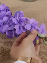 紫色のヒヤシンスとディルの造花【手触り保湿・リビングやダイニング用のインテリア装飾】